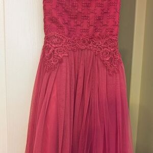 Beautees Formal Kids Dress in Rich Pink